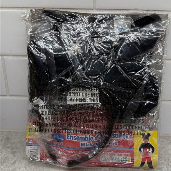 Disney Mickey Mouse Red and Black Halloween Costume Set Toddler 3-4 New sealed - Picture 2 of 2